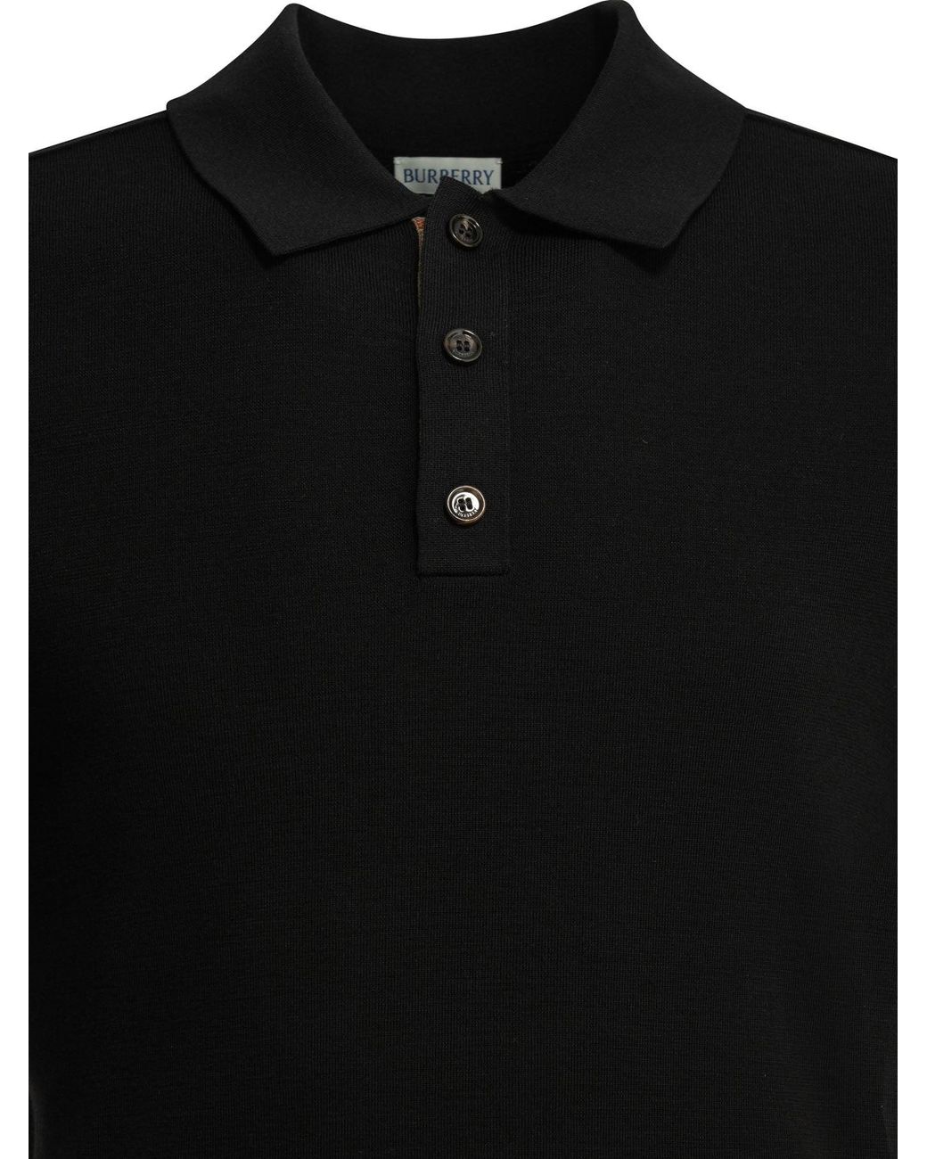 Burberry Black Marcus Button-Down Polo Shirt for men