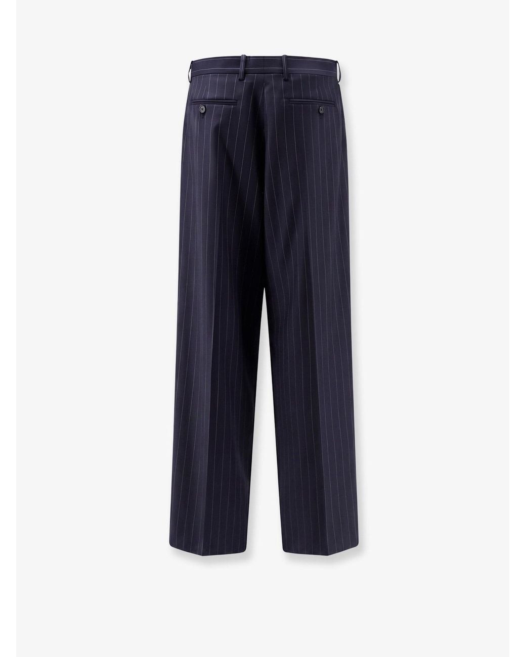 Givenchy Blue Double Pleat Wool Trousers