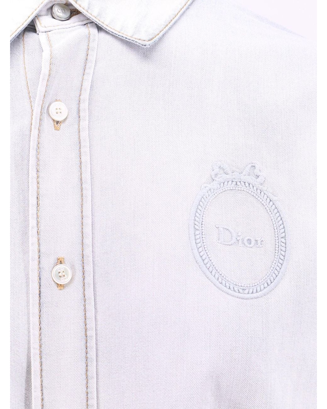 Dior Blue Cotton Denim Shirt