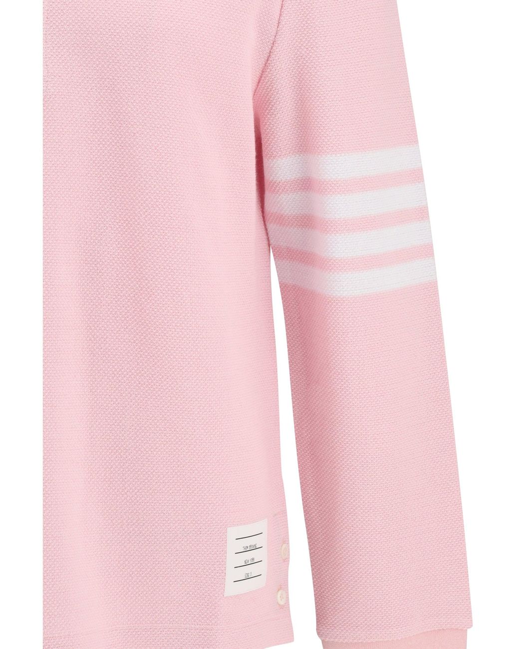 Thom Browne Pink Piquã Long-Sleeve Polo for men
