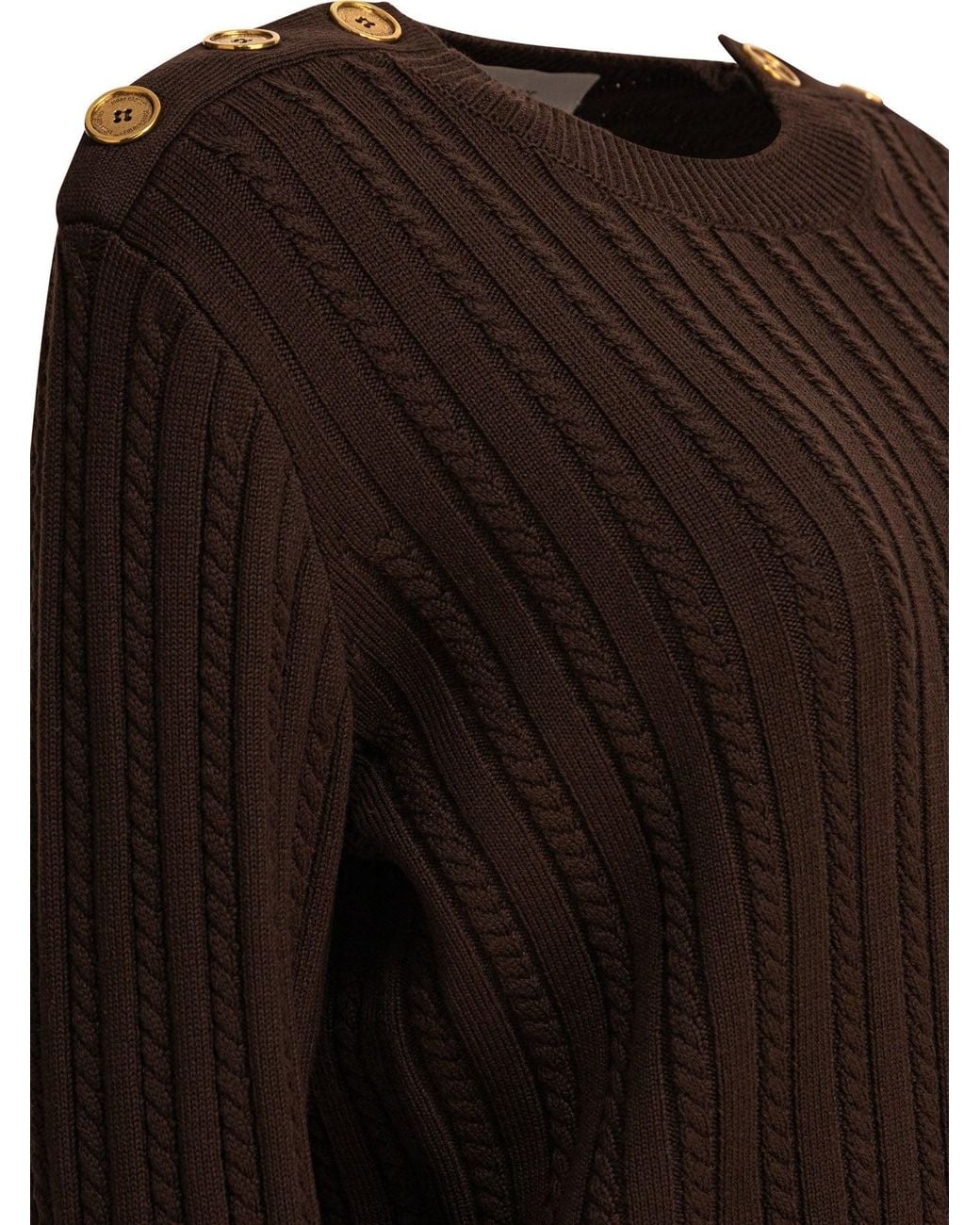 Golden Goose Deluxe Brand Brown Cable-Knit Sweater