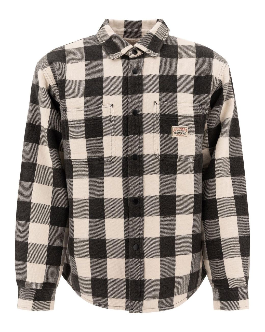 Stussy Black "Check" Overshirt for men