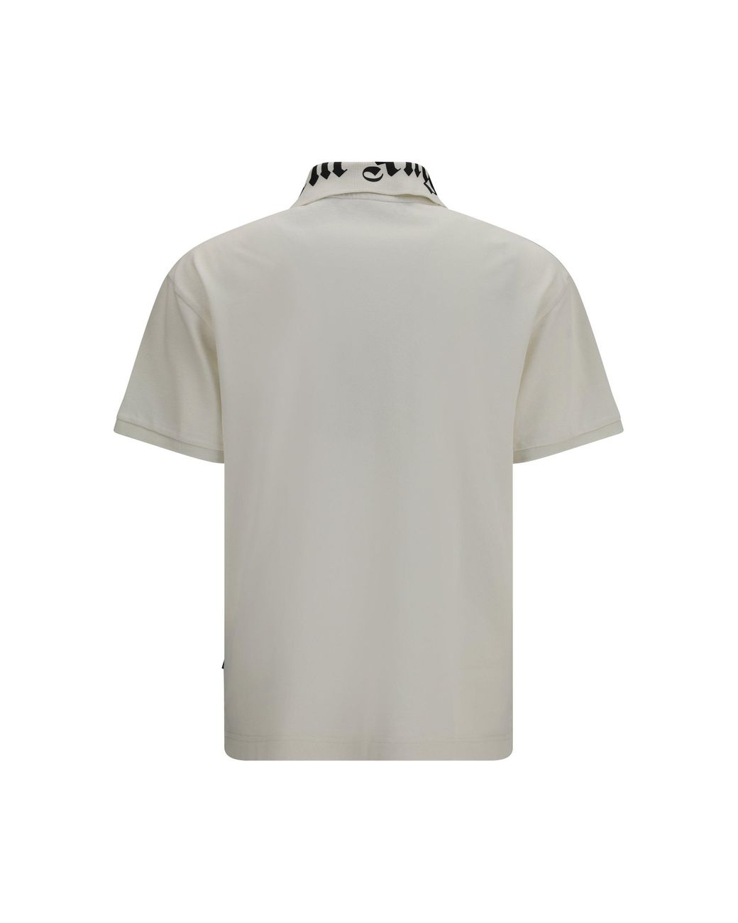 Palm Angels Gray Neck Logo Polo for men