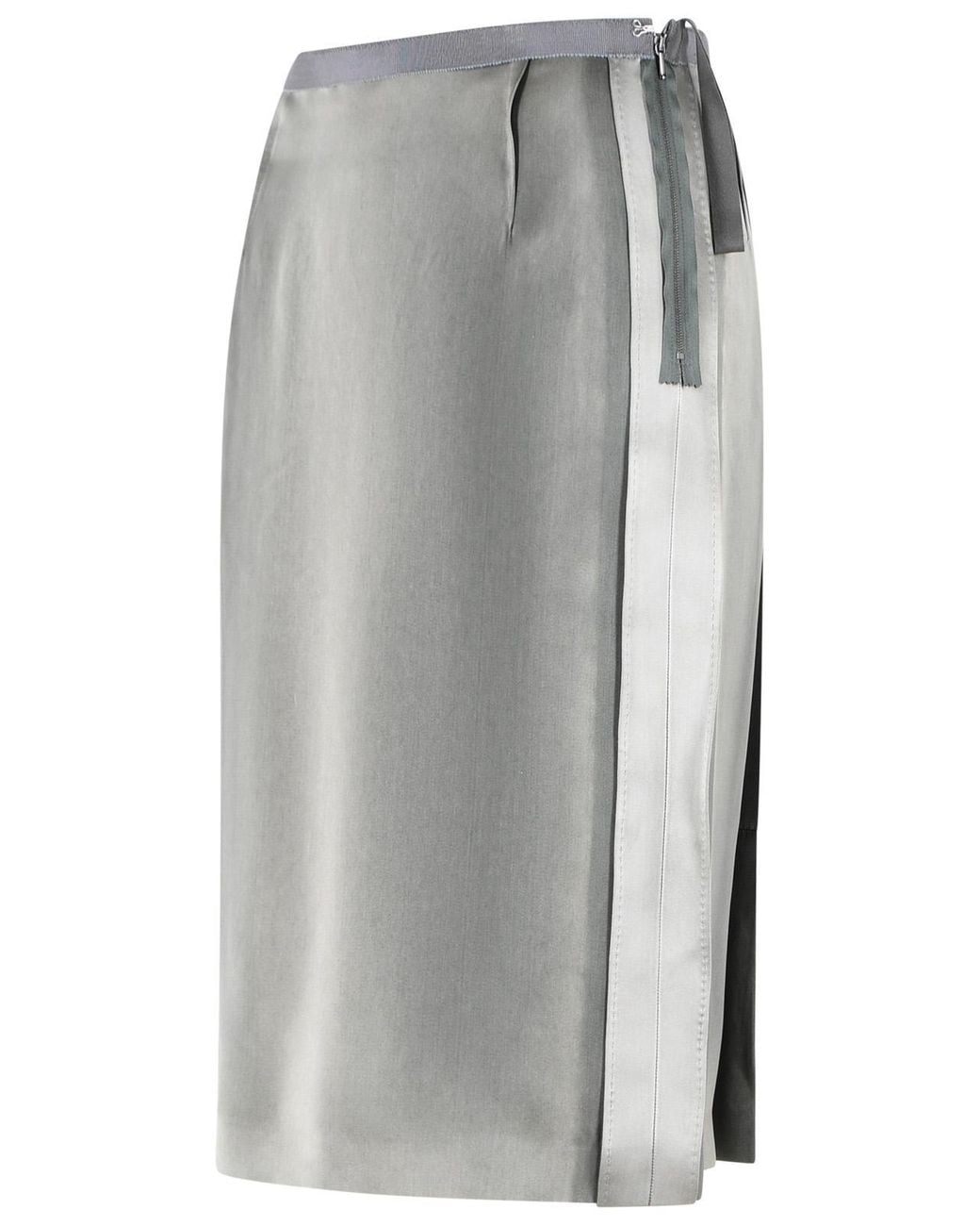 Maison Margiela Gray Viscose Midi Skirt