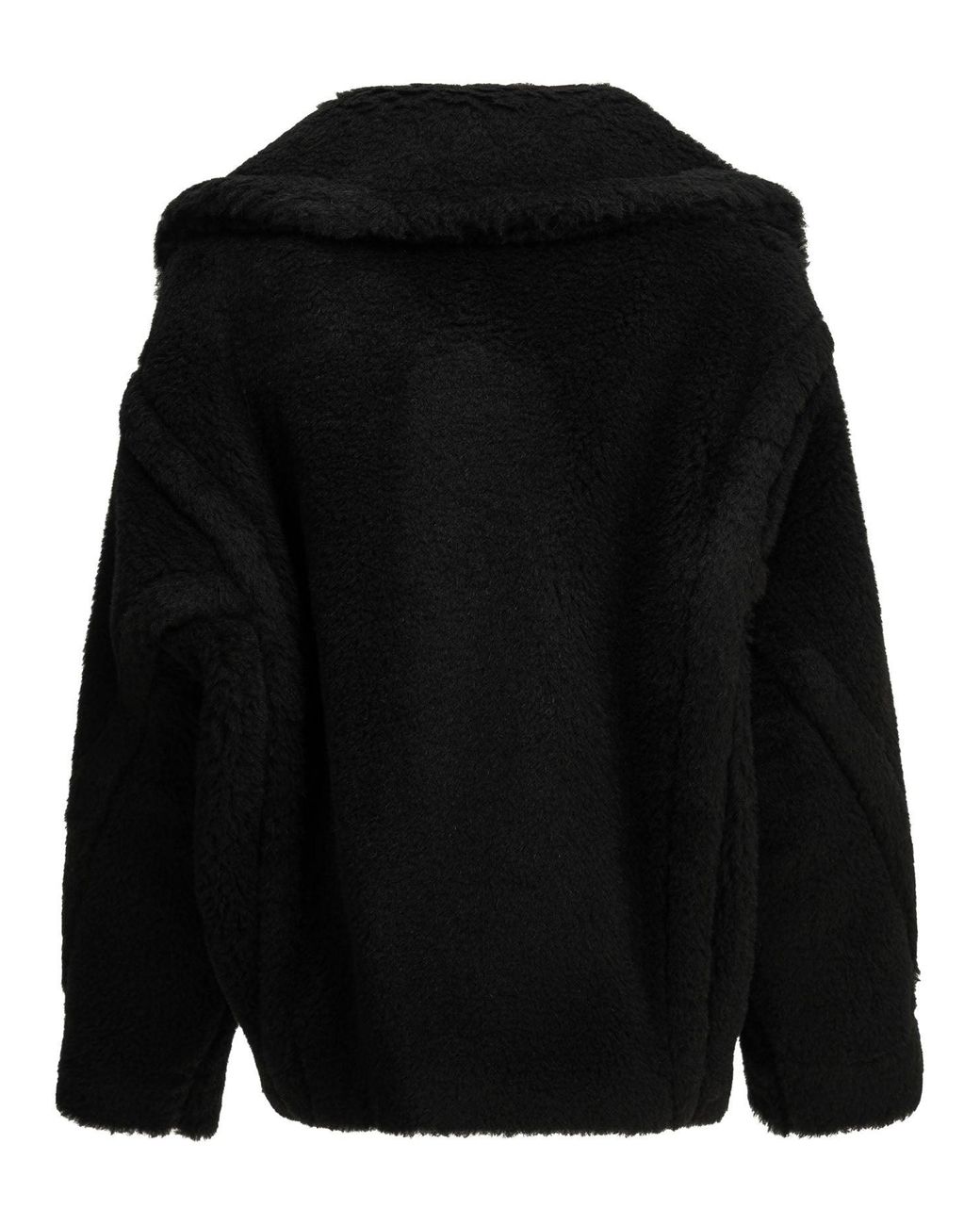 Max Mara Black Short Alpaca Coat