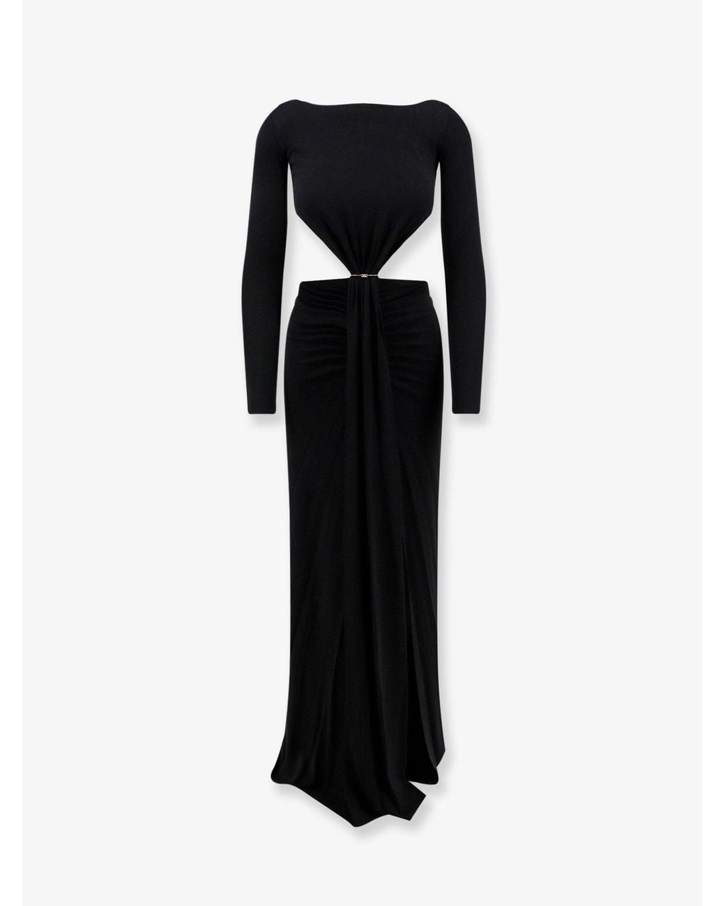 Elisabetta Franchi Black Carpet Stretch Viscose Dress