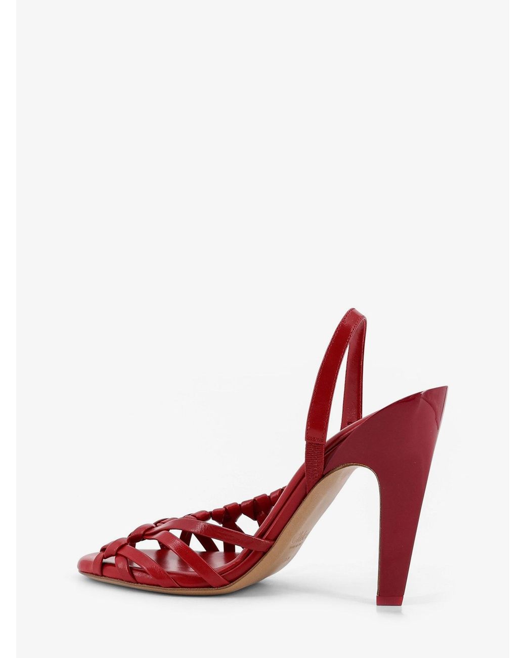 Chloé Red Estra Leather Sandals