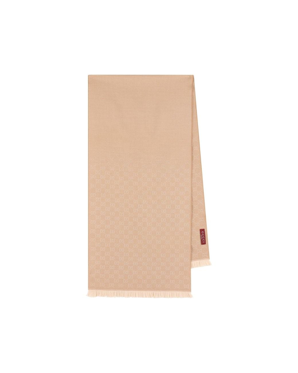 Gucci White Gg Wool Scarf