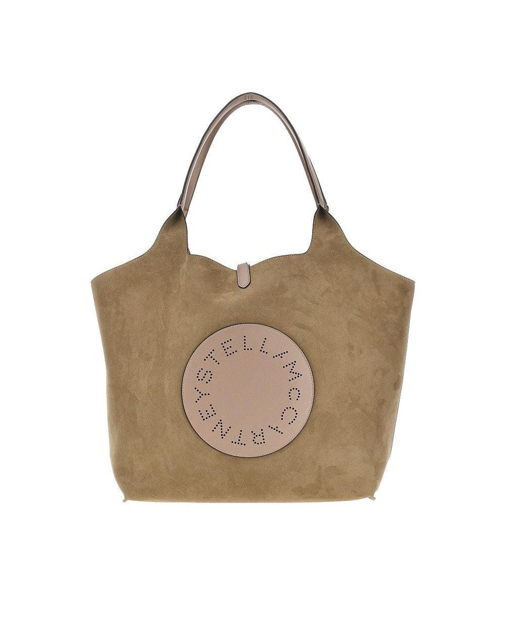 Stella McCartney Brown Vegan Leather Reversible Tote Bag