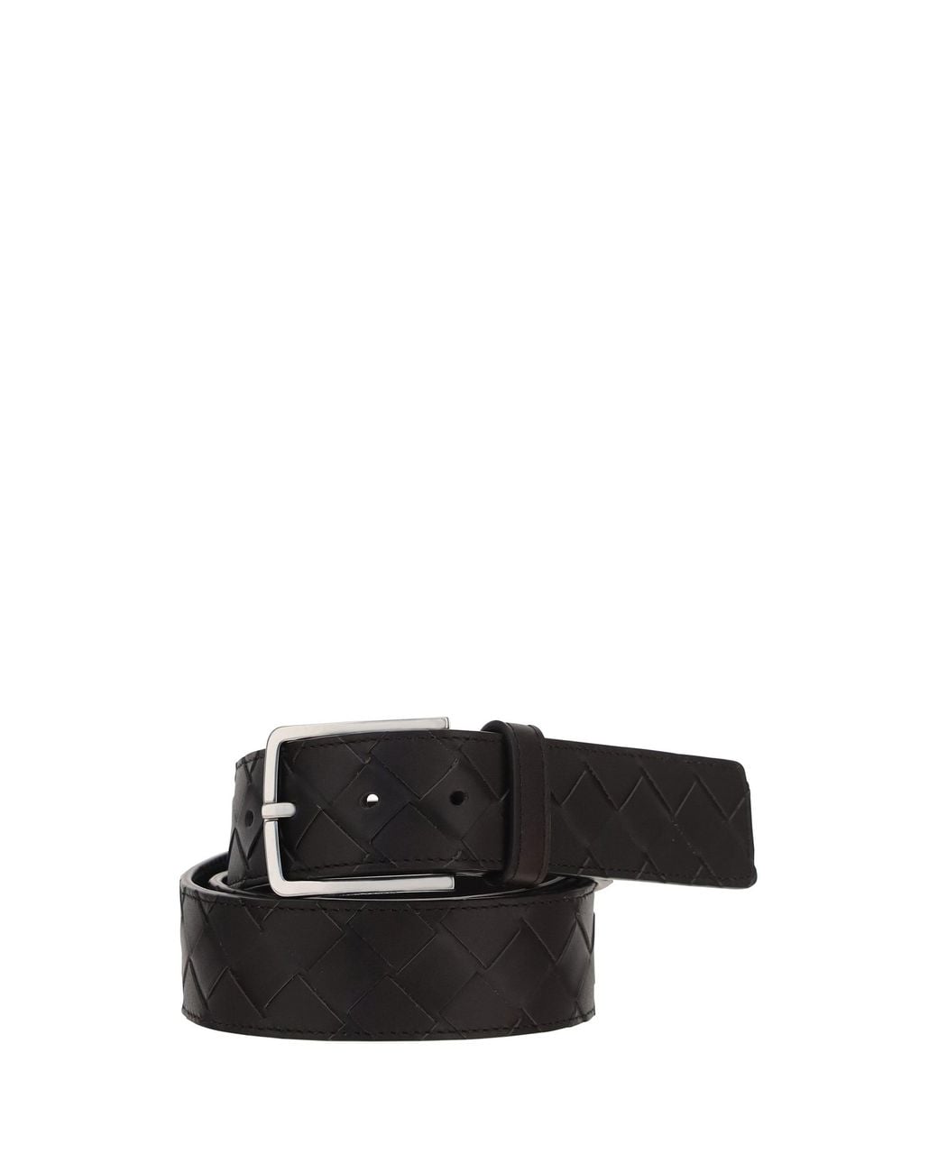 Bottega Veneta Black Leather Belt for men