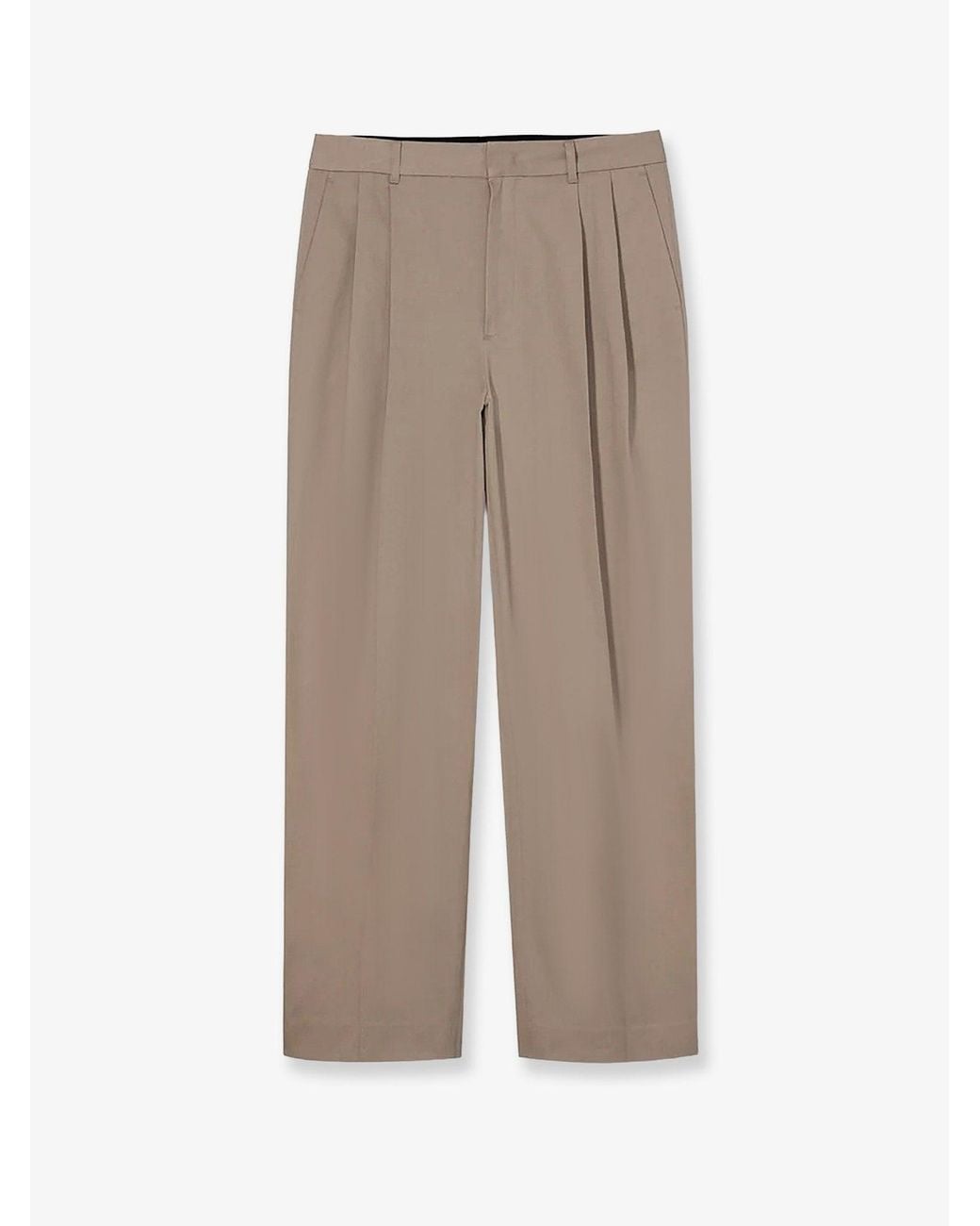 DUNST Natural Tailored Trousers With Pleats for men