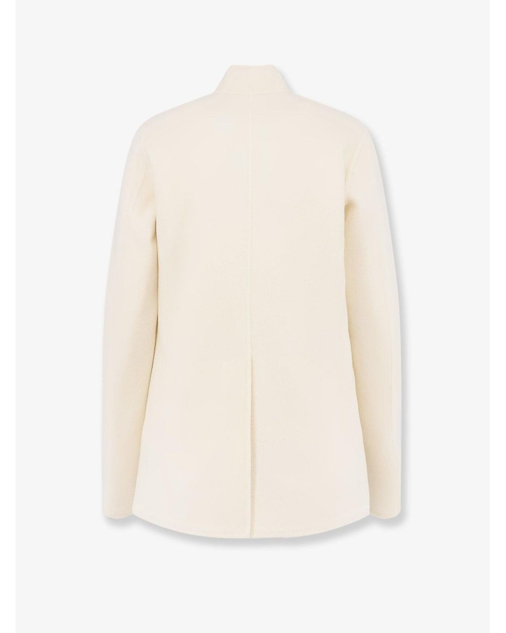 Aspesi White Unlined Wool Coat