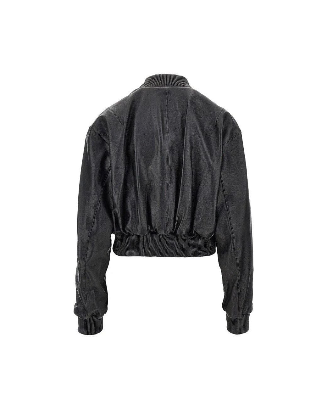 Arma Black Hannan Leather Bomber Jacket