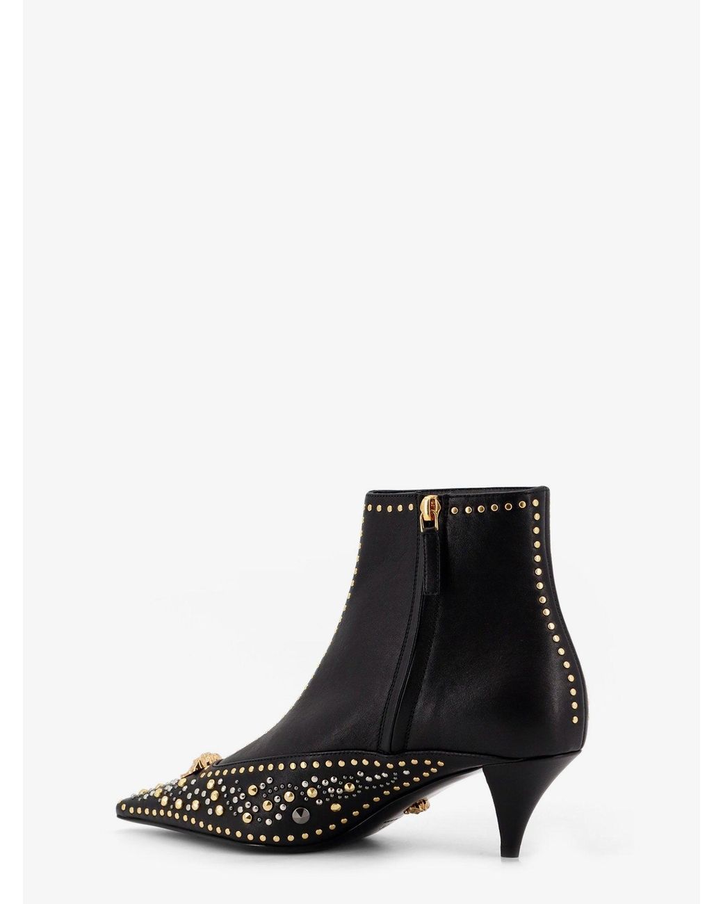 Versace Black Embroidered Wool Mini Dress