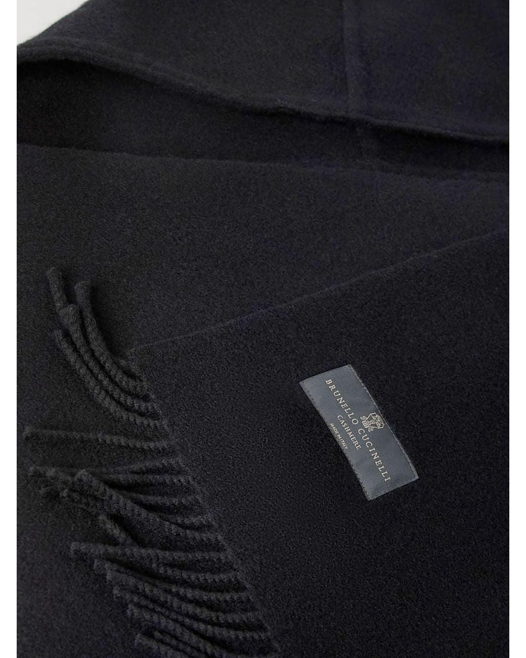 Brunello Cucinelli Black Hoodie Scarf