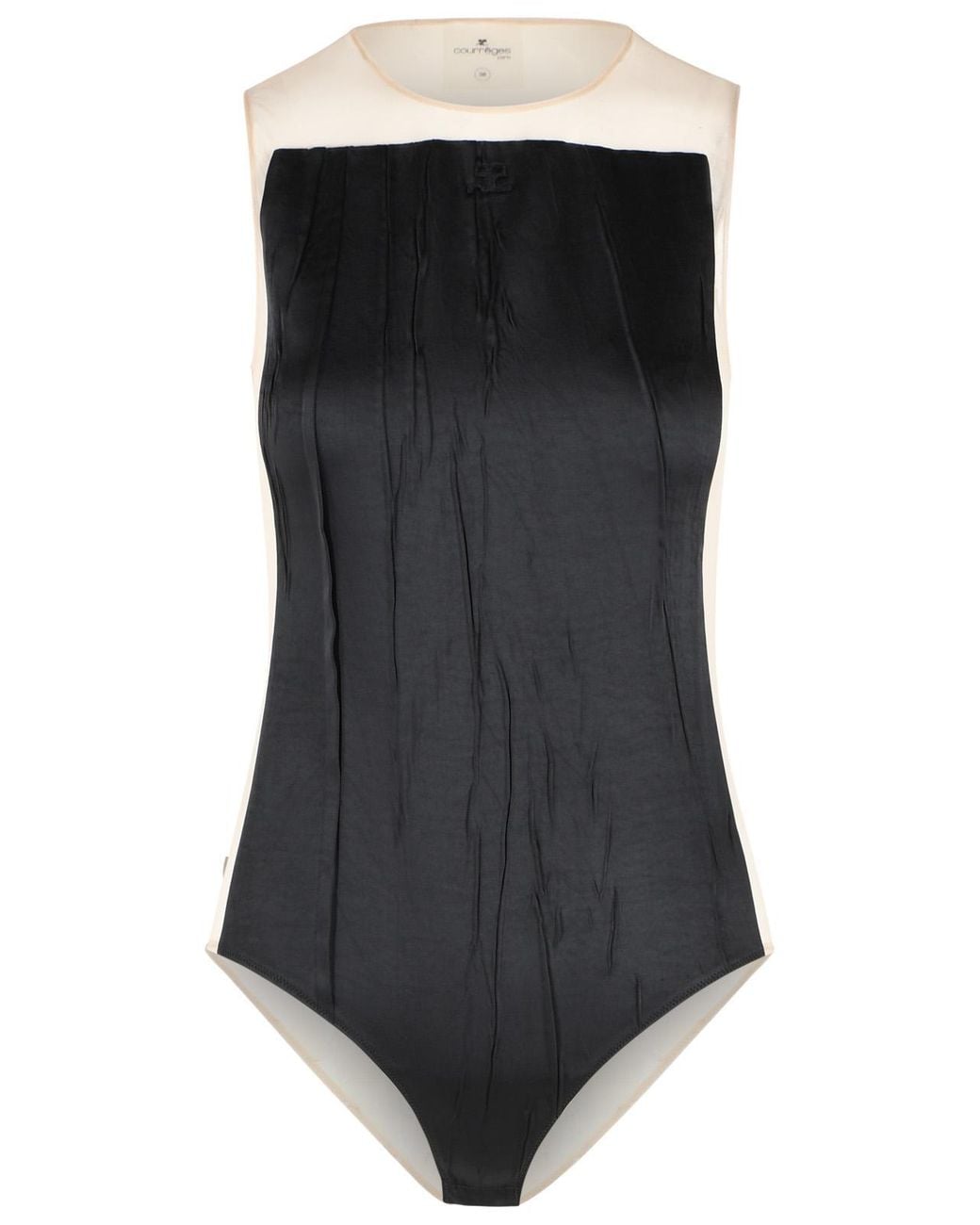 Courreges Black And Polyester Bodysuit