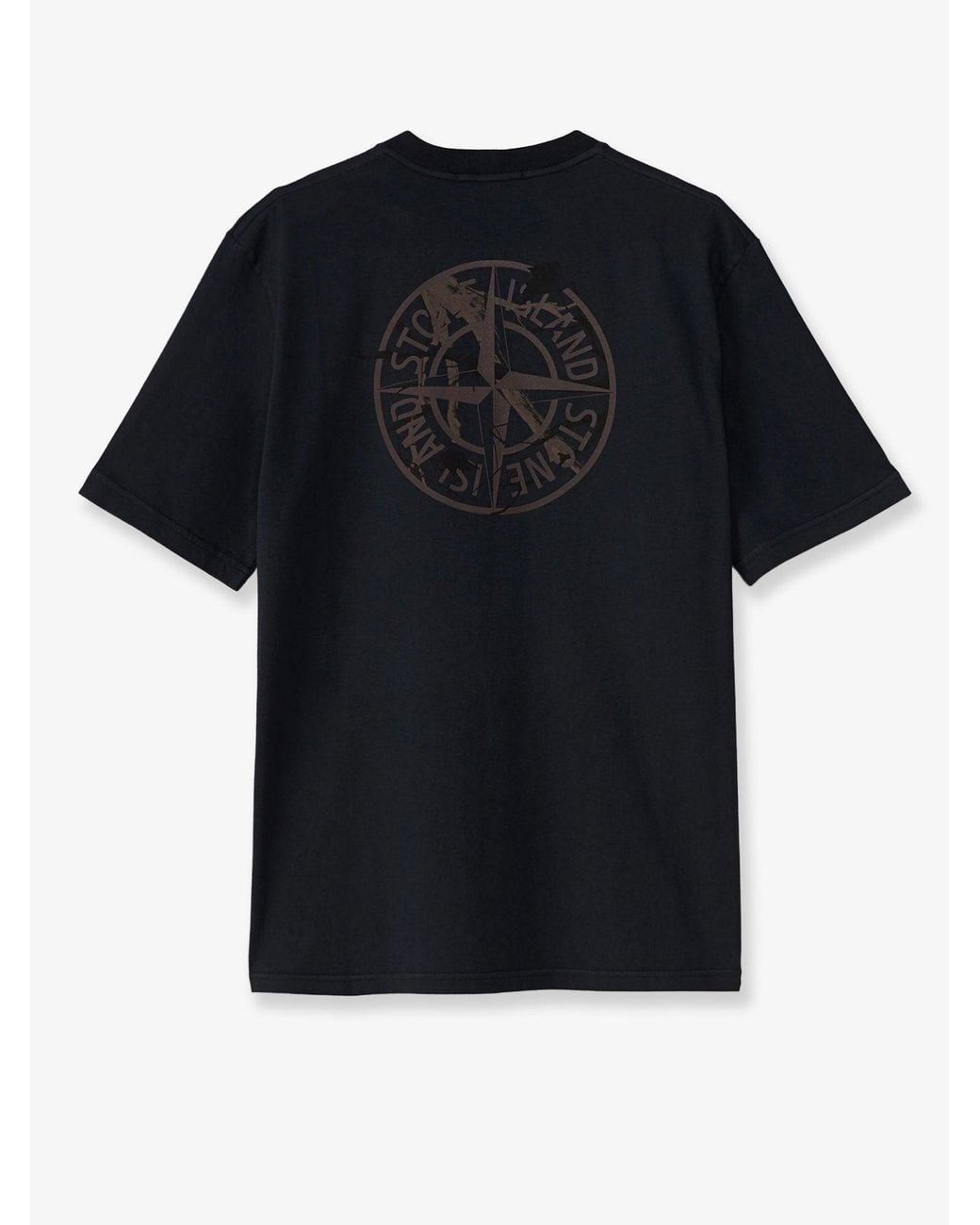 Stone Island Black Cotton T-Shirt for men