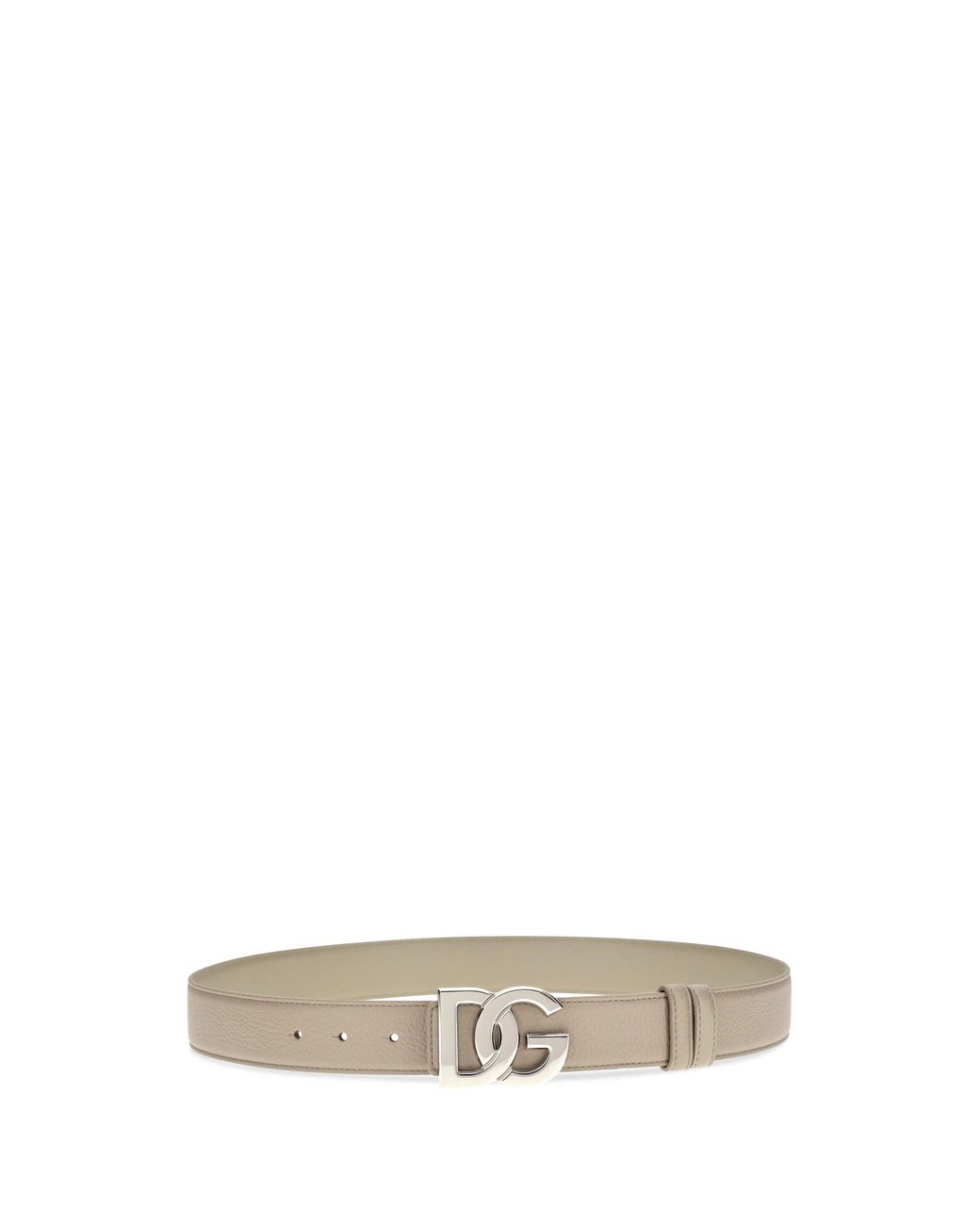 Dolce & Gabbana White Dolce & Gabbana Calfskin Leather Belt for men