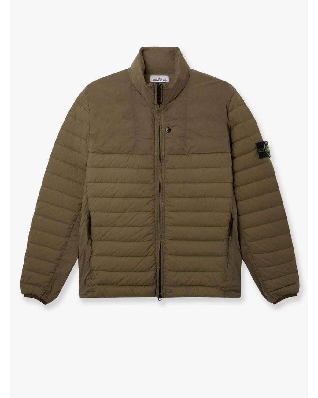 Stone Island Green Seamless Tunnel Down Jacket for men