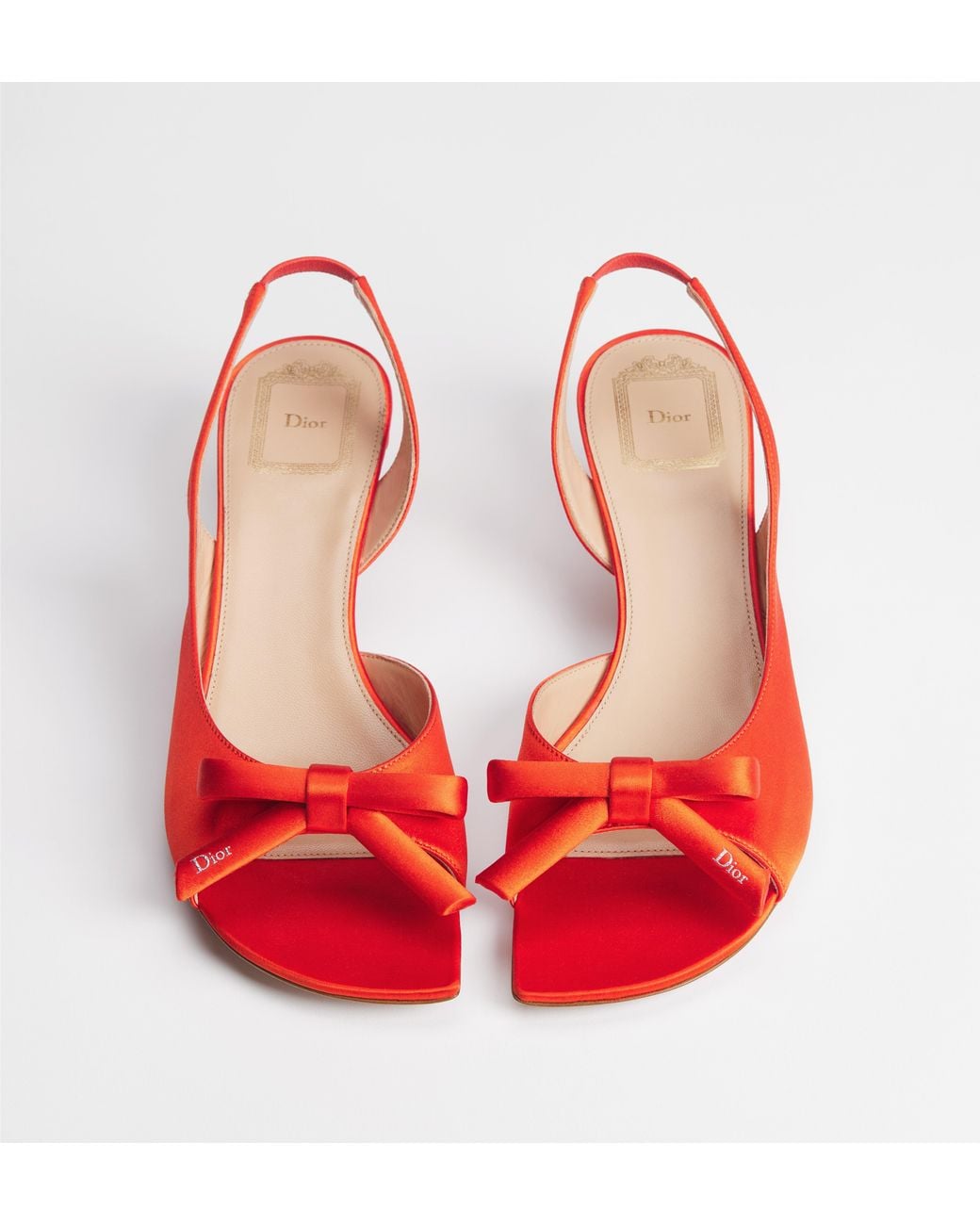 Dior Red Bow 40Mm" Slingback Sandals