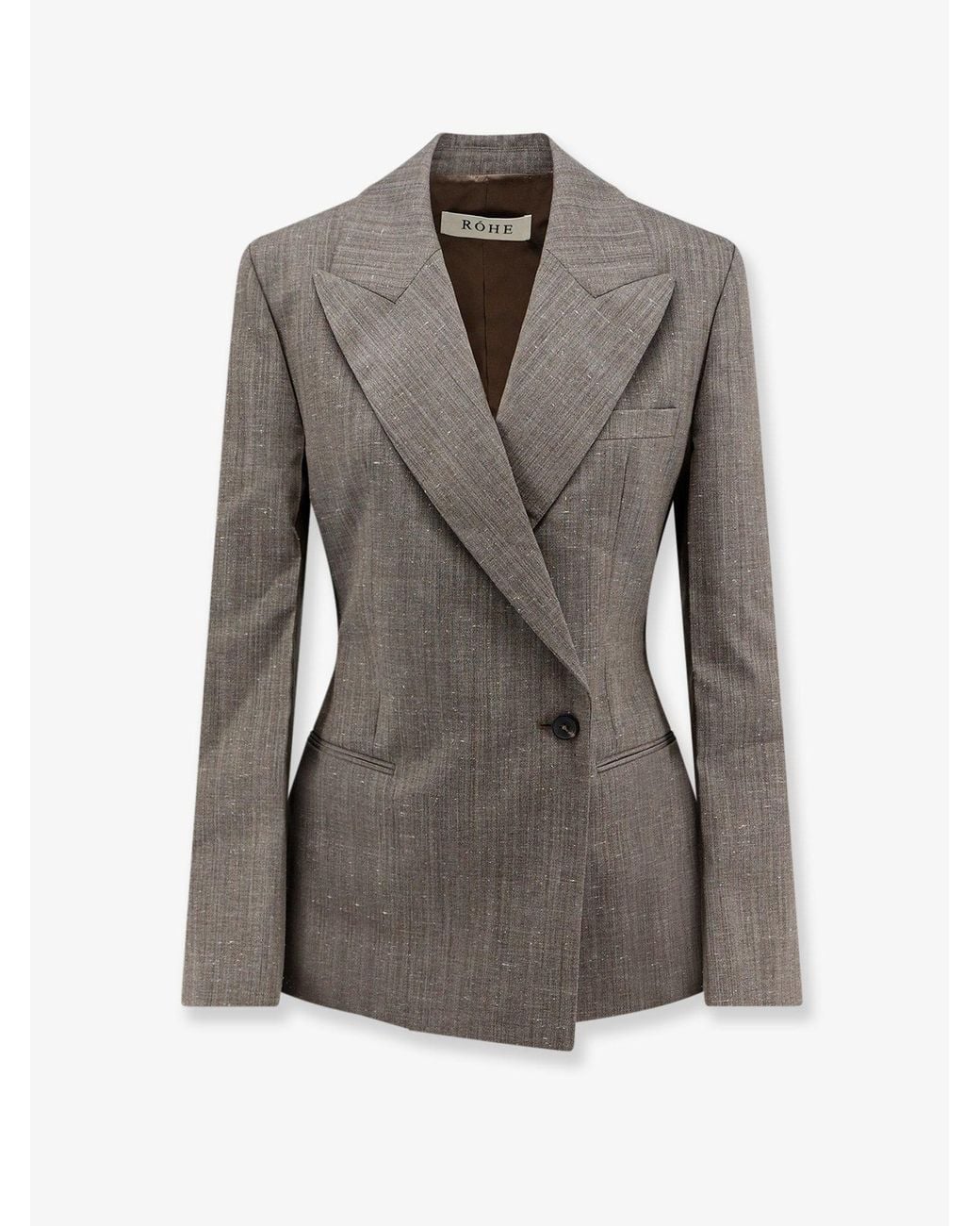 Rohe Gray Hourglass Shaped Wool Blend Blazer