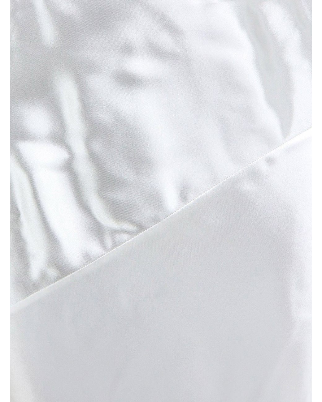 Céline White Viscose Satin Midi Skirt