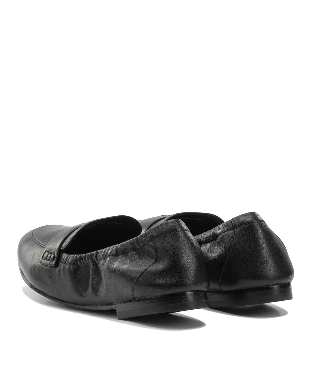 Tory Burch Black Gathered Detail Loafers