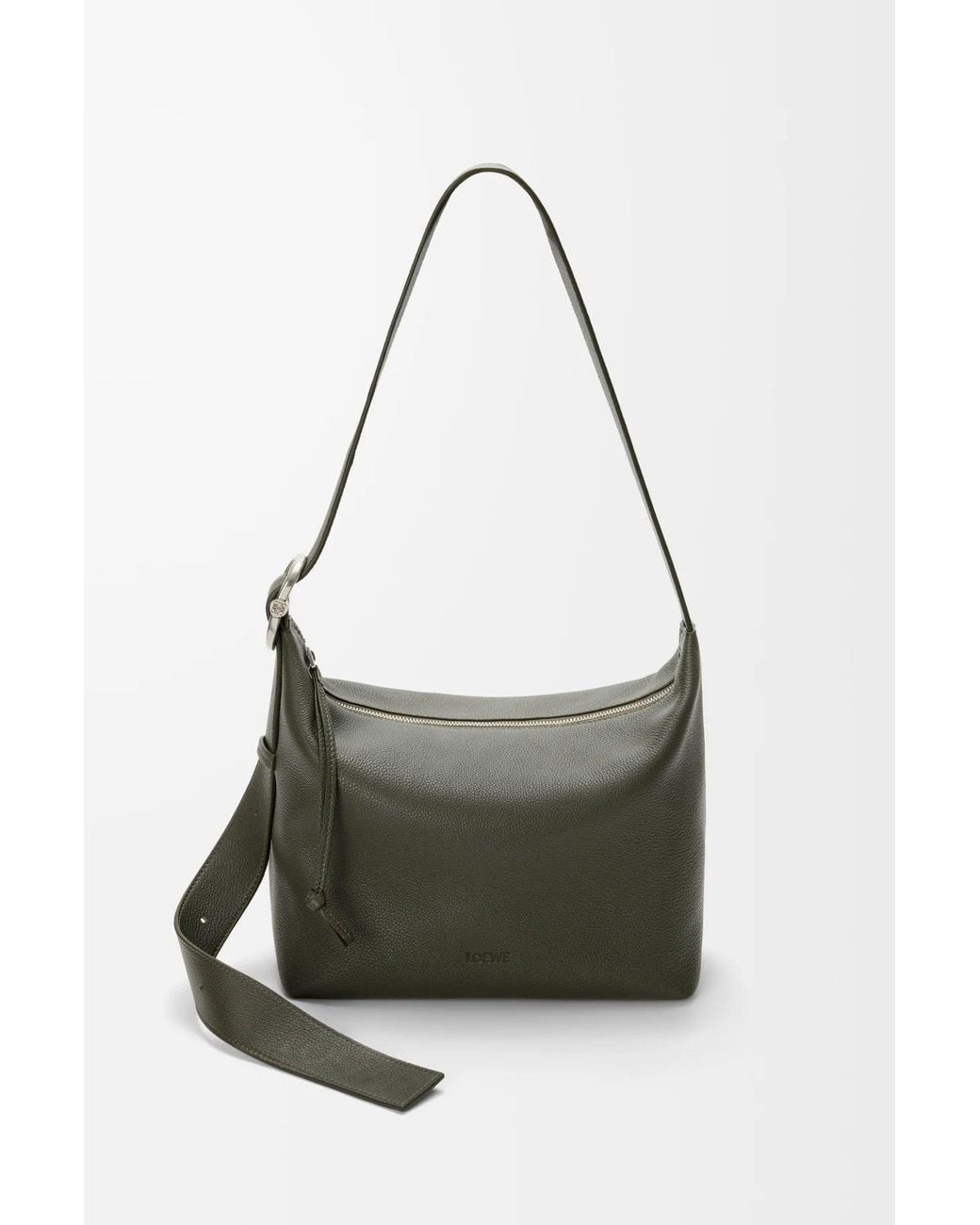 Loewe Metallic Hobo Loop Small Shoulder Bag Dark Khaki for men