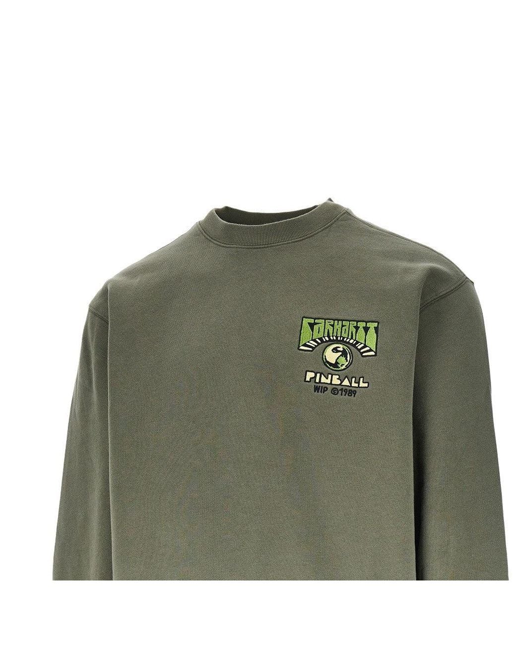 Carhartt Green 'Pinball' Embroidery Crewneck Sweatshirt for men