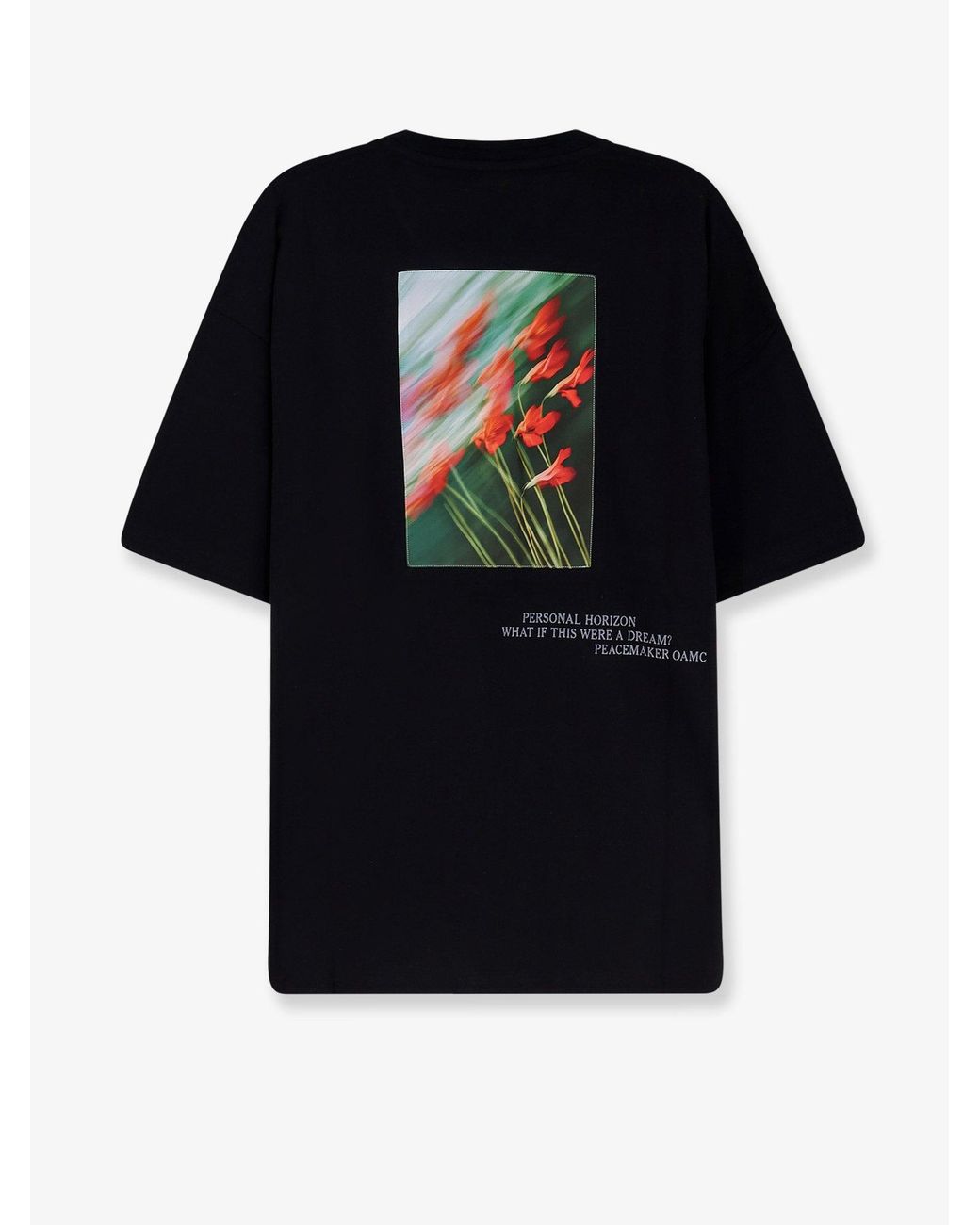 Oamc Peacemaker Black Cotton T-Shirt for men