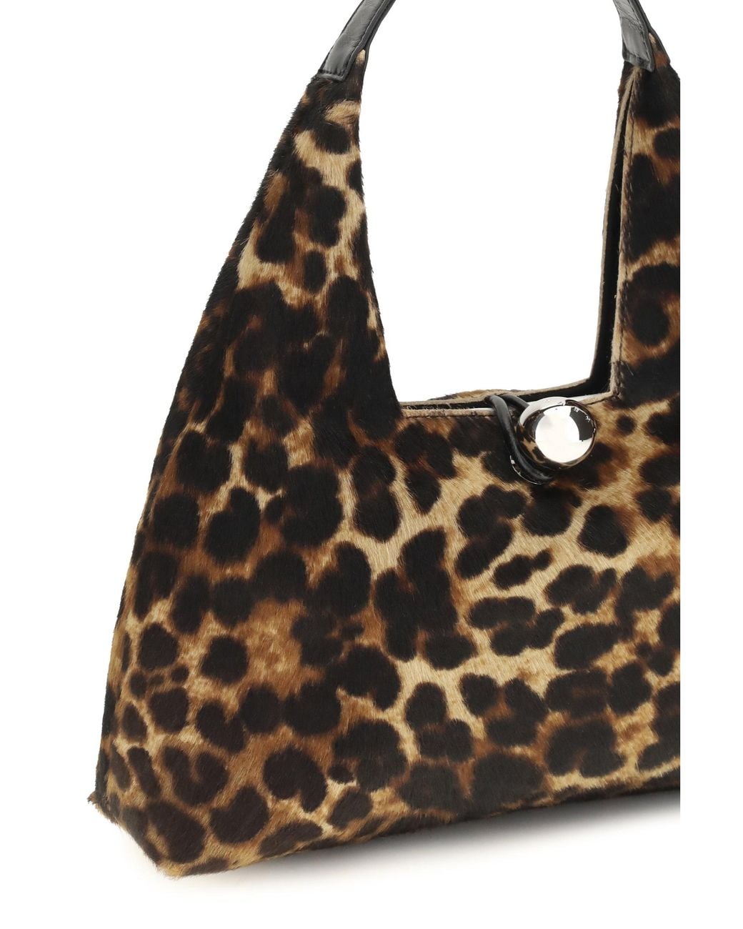 Marni Black Small Trapeze Leopard Handbag