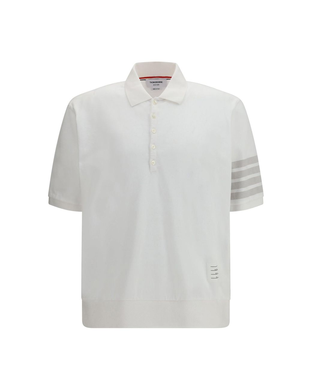 Thom Browne White Cotton Polo for men