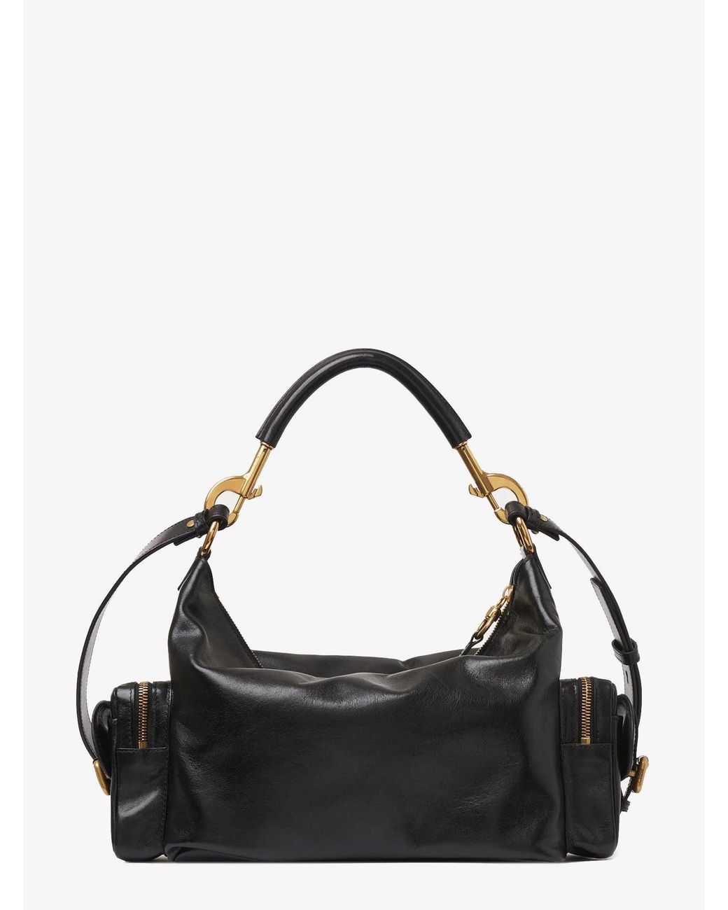 Chloé Black Carry Shiny Buffalo Leather Shoulder Bag