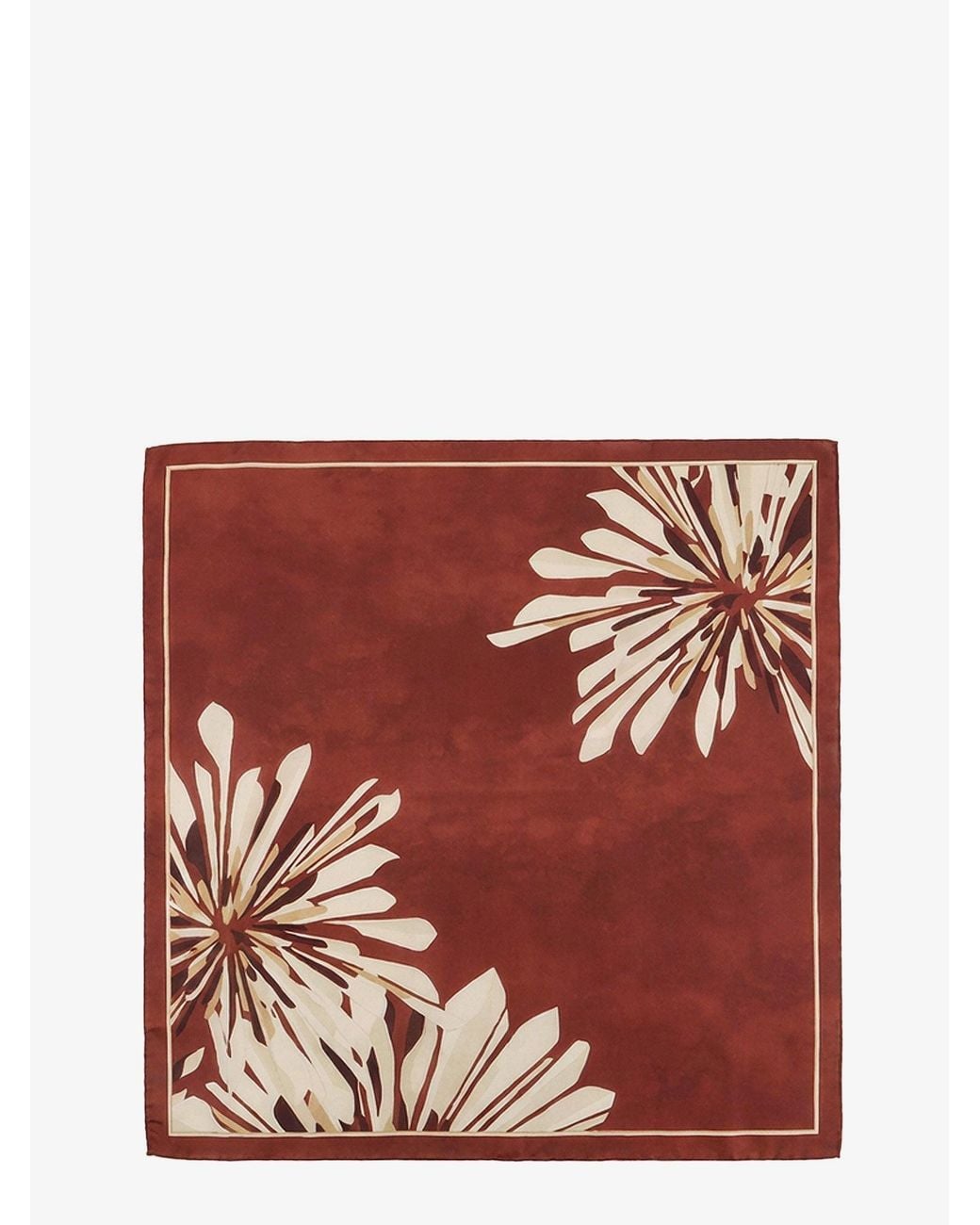 Brunello Cucinelli Red Silk Foulard