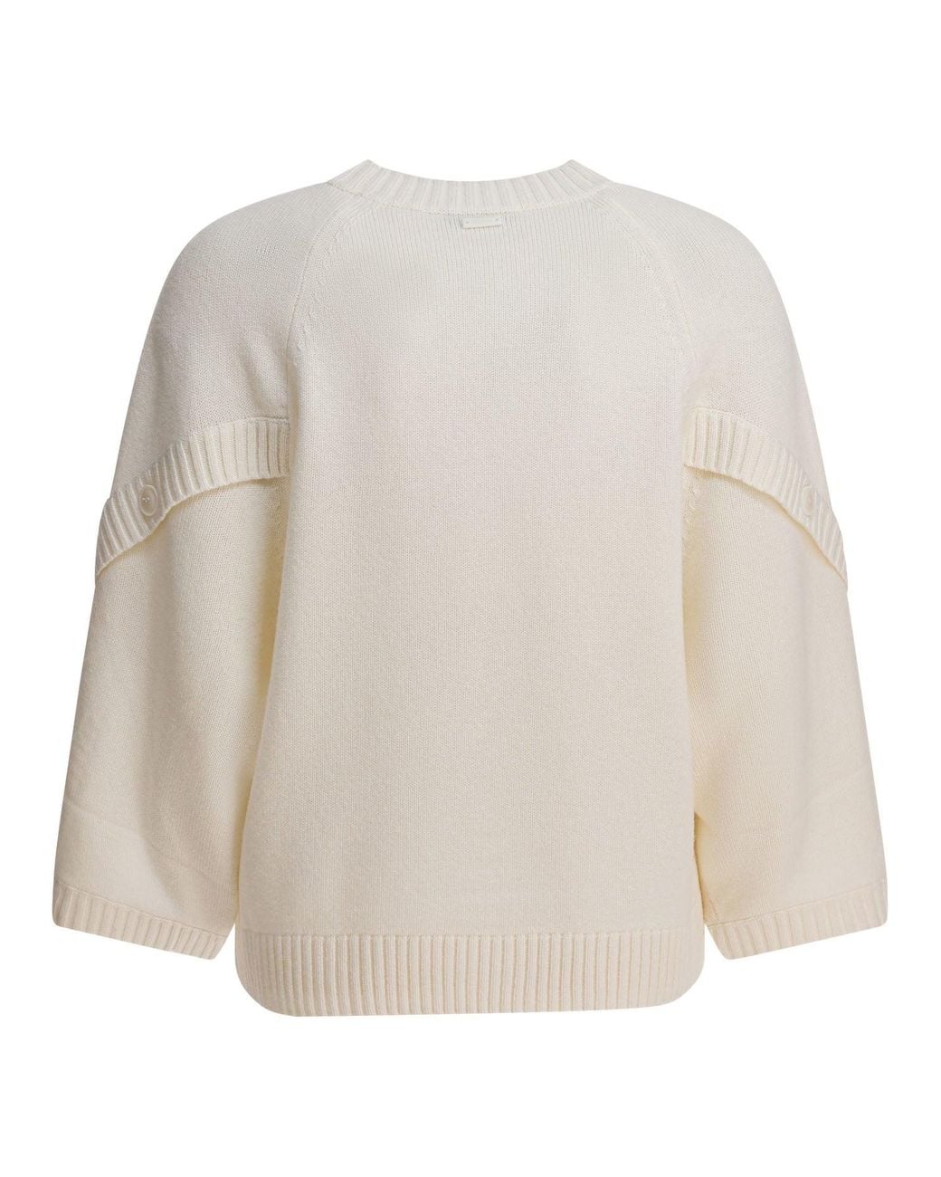 Max Mara Natural Wool And Cashmere Over Sweater
