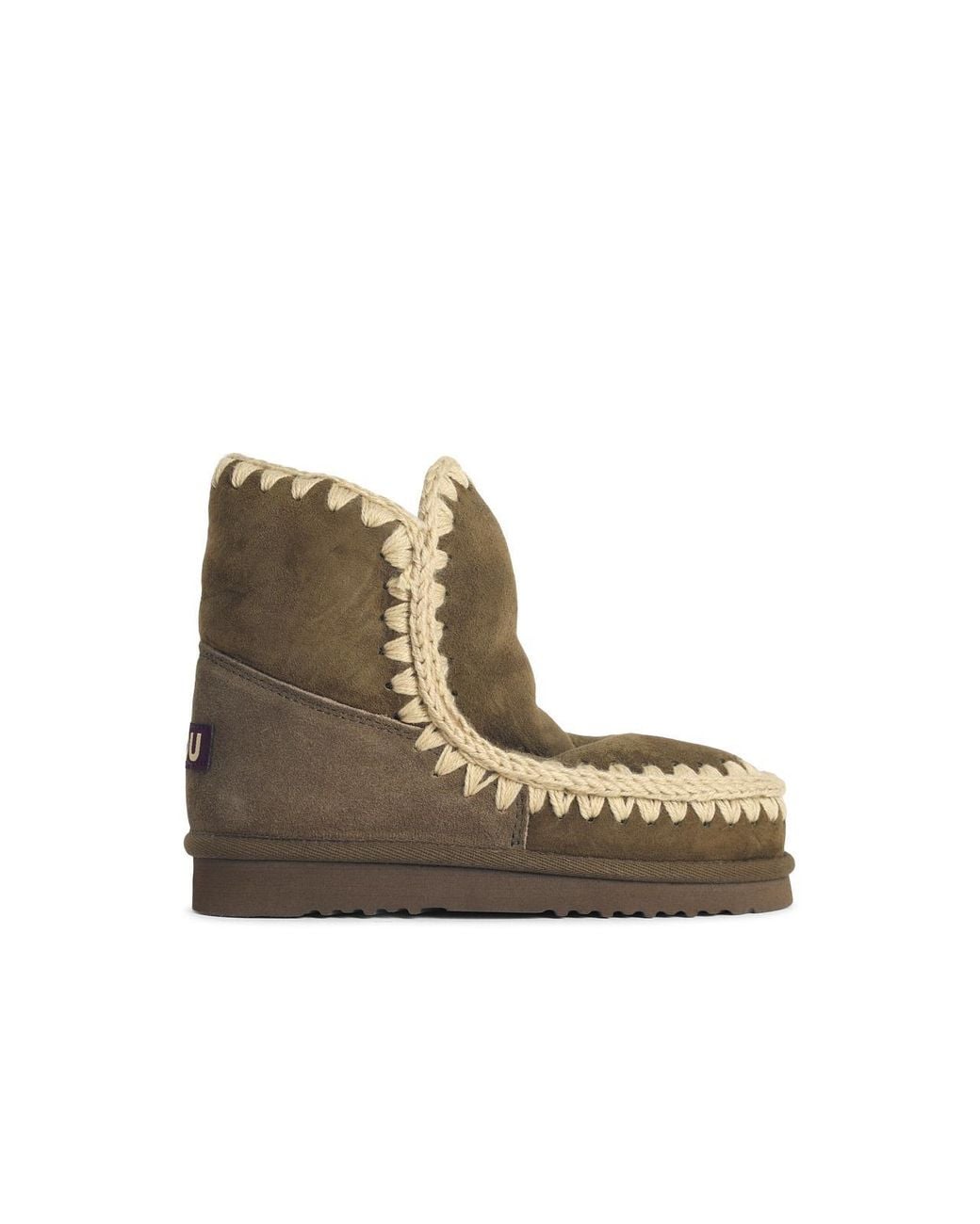 Mou White Eskimo 18 Suede Ankle Boots