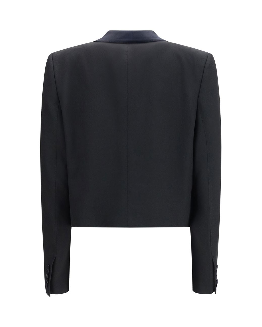 Tom Ford Black Cropped Single-Breasted Jacket