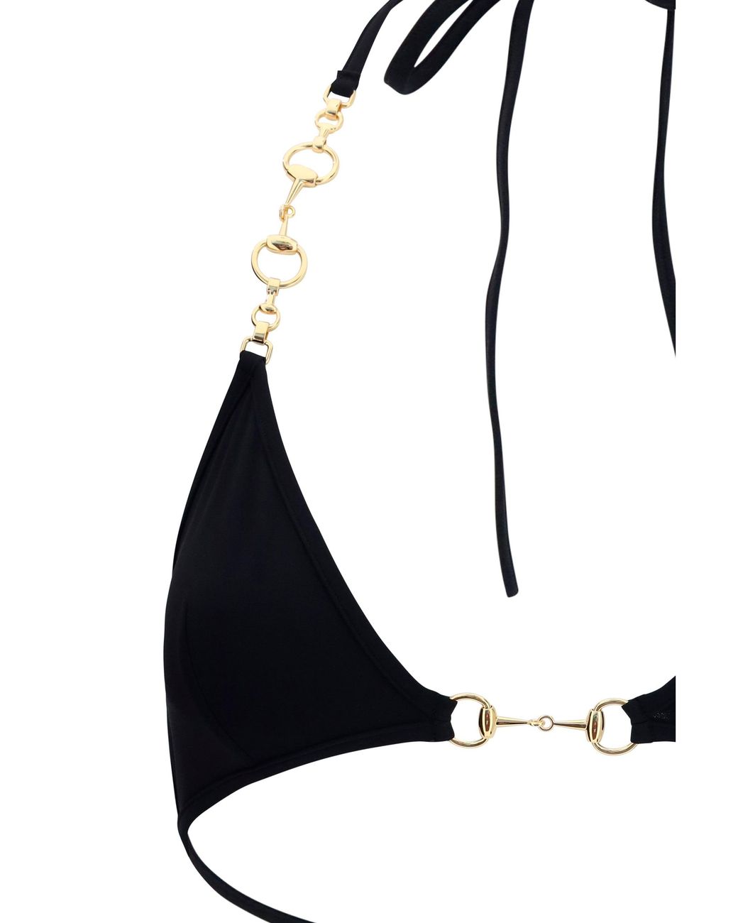 Gucci White Stretch Jersey Bikini With Horsebit