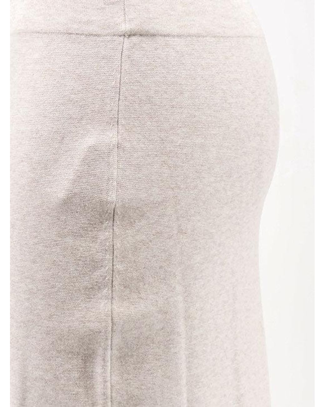 Hevò White Skirt Viscose-Blend