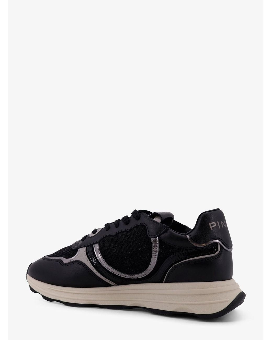 Pinko Black Logo-Appliqué Sneakers