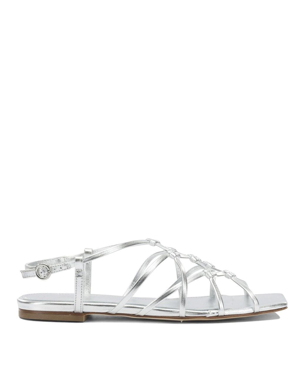 Aeyde White "Anisa" Low Sandals