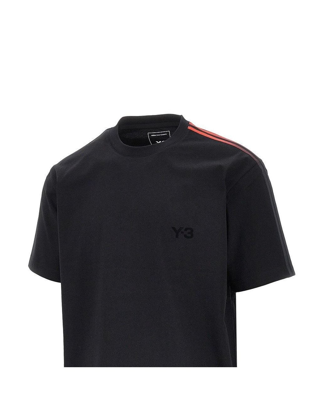 Y-3 Black Gradient Stripes Oversized T-Shirt for men