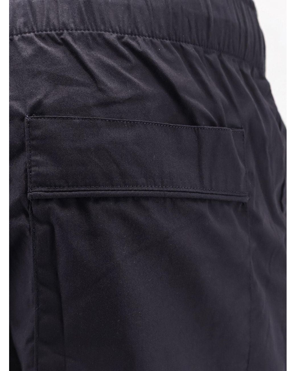 Entire studios Blue Cotton Bermuda Shorts With Frontal Logoed Label