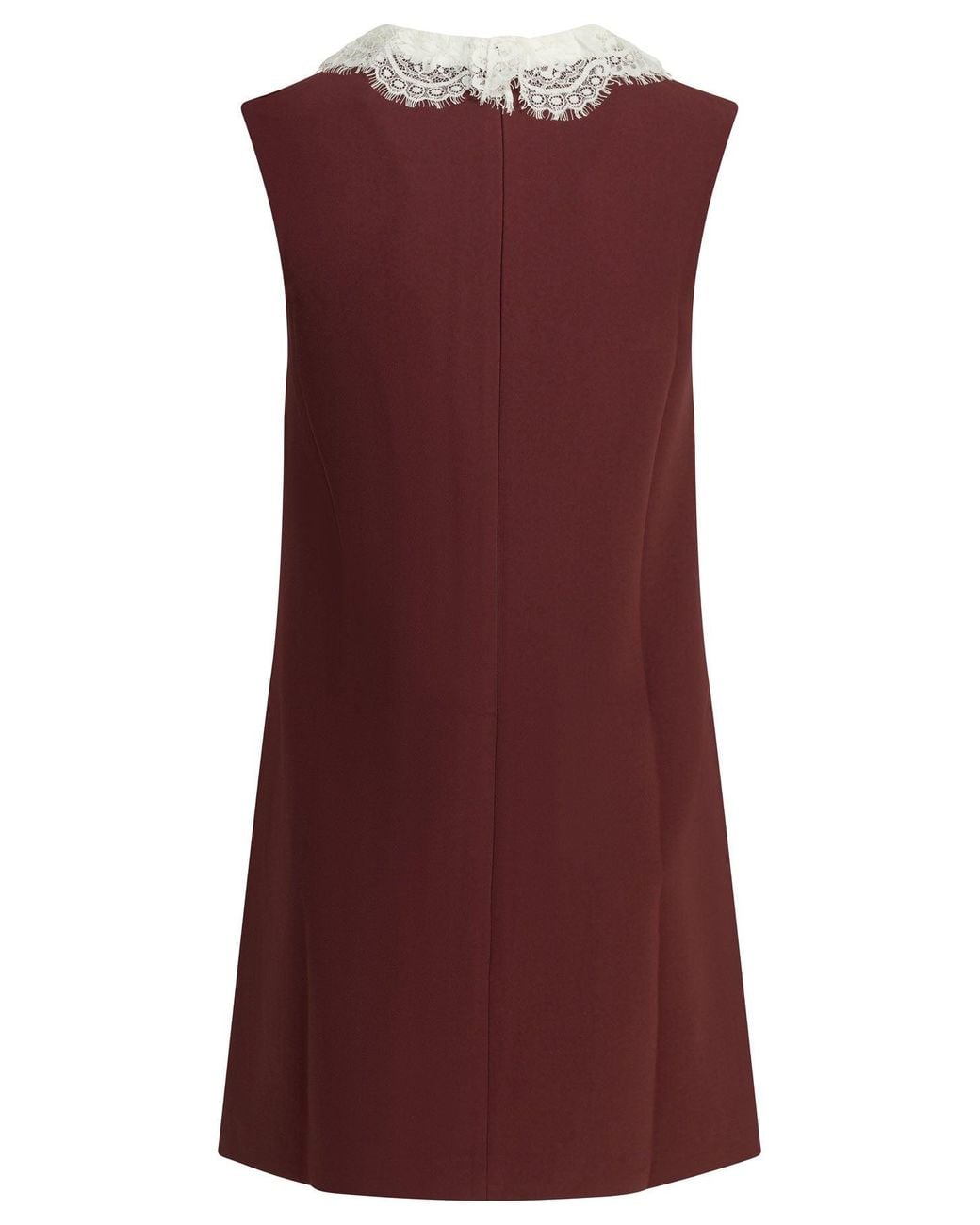 Self-Portrait Purple Short Dress With Lace Detail