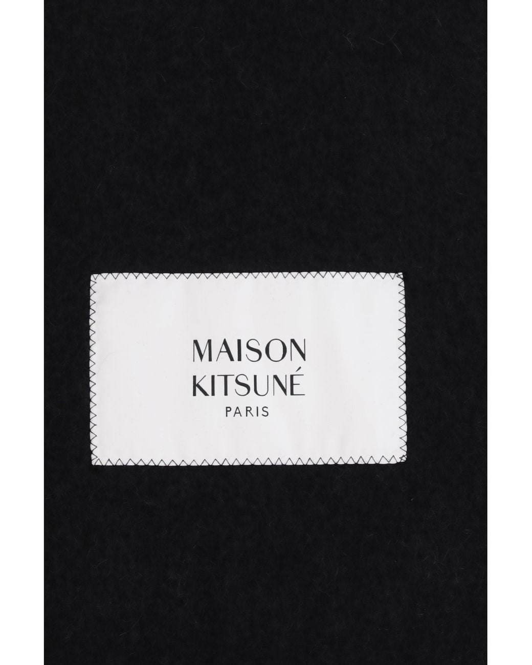 Maison Kitsuné Black Baby Alpaca Scarf for men