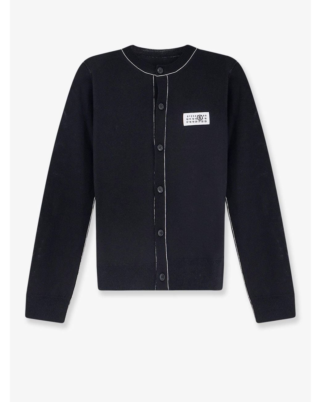 MM6 by Maison Margiela Blue Wool Blend Cardigan