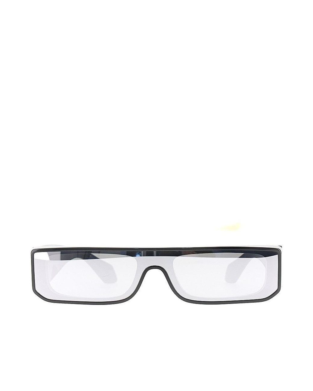 Alaïa Metallic Rectangular Shield Sunglasses