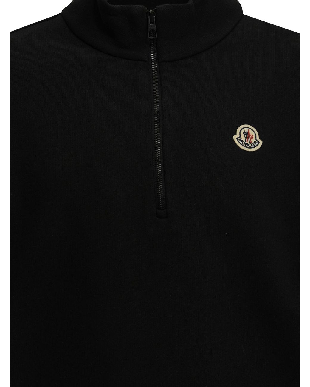 Moncler Black Half-Zip Sweatshirt for men