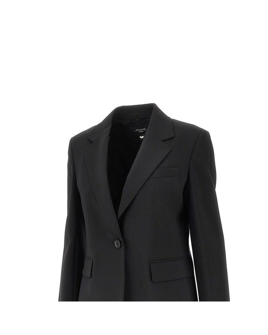 Weekend by Maxmara Black Wool Single-Breasted Jacket