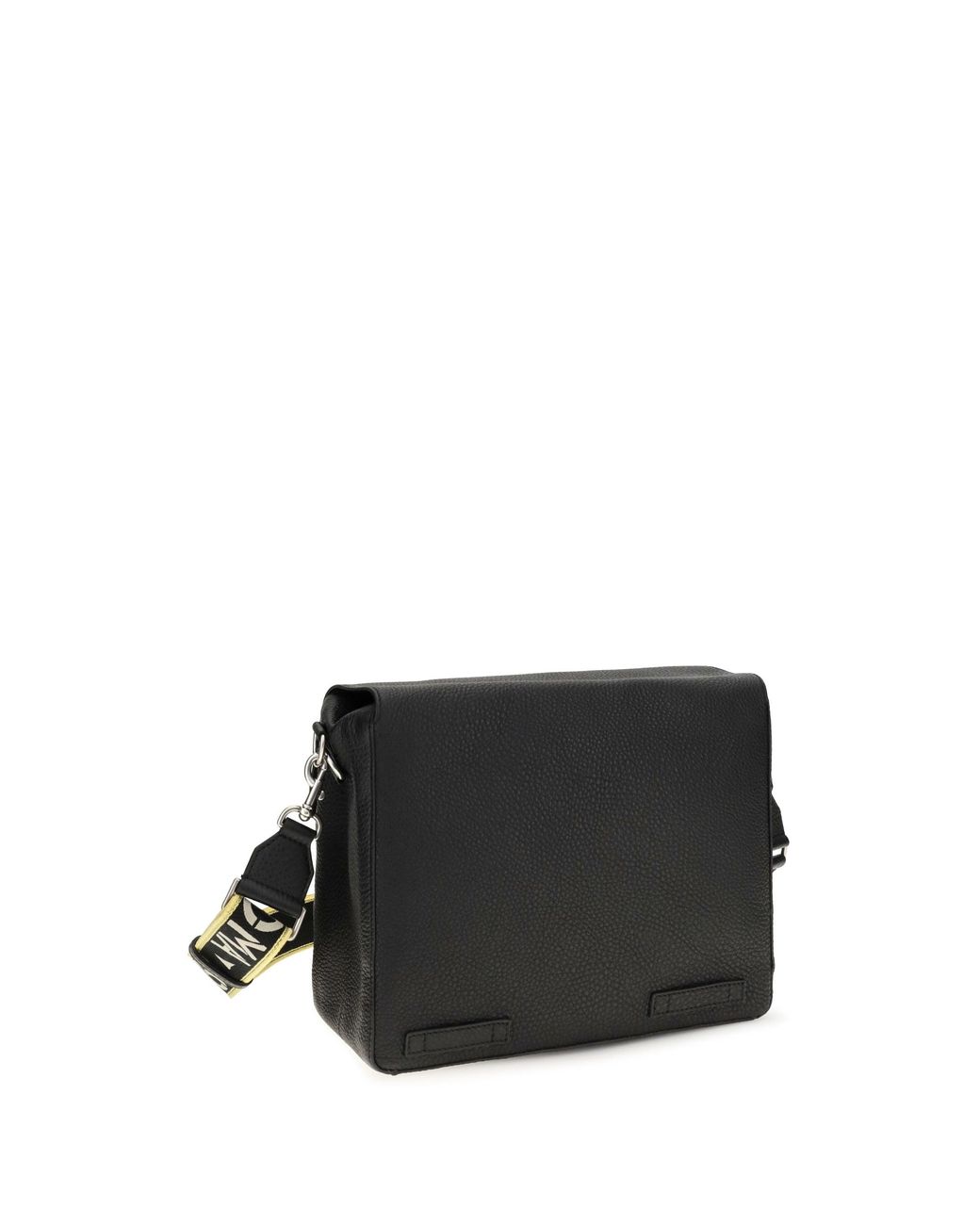 Fendi Black Flow Mess Medium Roman Leather Crossbody Bag for men